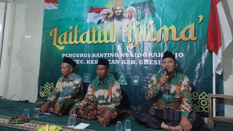 Konsolidasi Jama’ah Warnai Pelaksanaan Lailatul Ijtima’ Pengurus Ranting NU Sidoraharjo