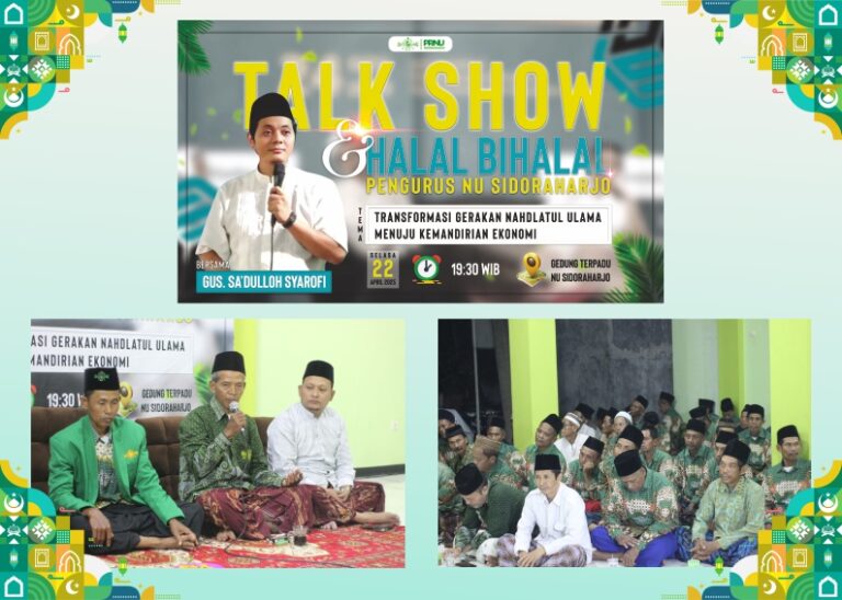 NU Sidoraharjo Gelar Talkshow & Halal Bihalal, Fokus pada Kemandirian Ekonomi Umat