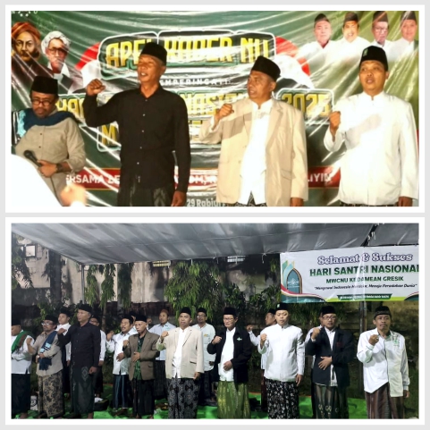 NU Kedamean Bangkit: Tirakatan, Apel Kader, dan Gerakan Koin Sehat Warnai Hari Santri